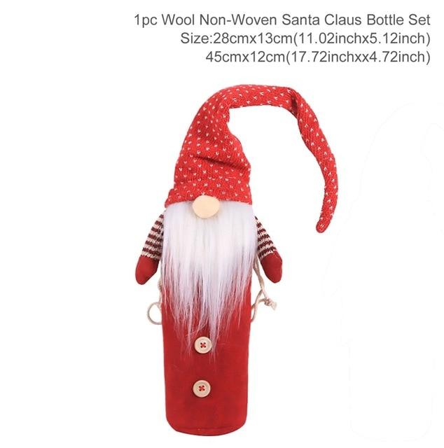 Santa Claus Christmas Wine Bottle Ornaments Gifts, New Year 2021