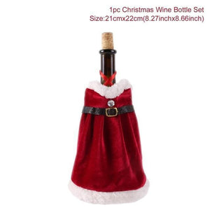 Santa Claus Christmas Wine Bottle Ornaments Gifts, New Year 2021