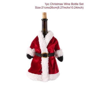 Santa Claus Christmas Wine Bottle Ornaments Gifts, New Year 2021