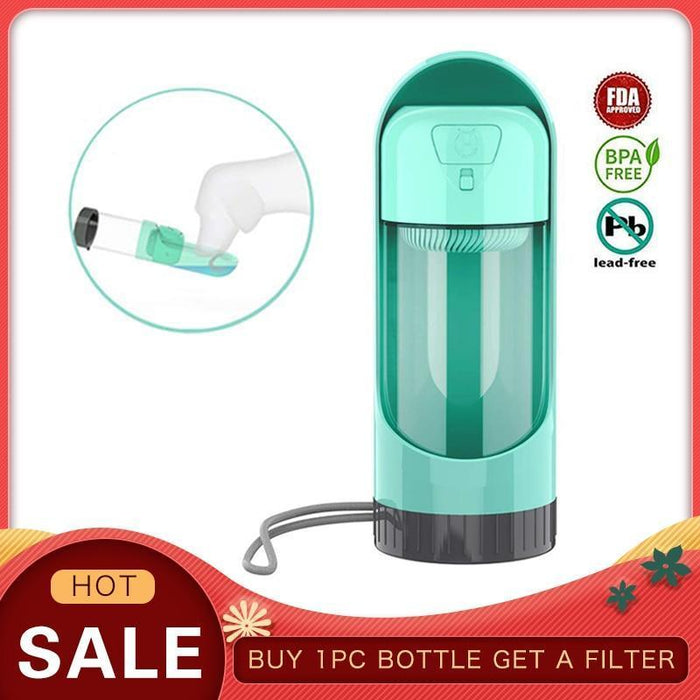 Pet Drinker Bottle For Cats Portable Water bottle Outdoor Dog Water Feeder With Cat Activated Carbon Filter Dog Accessories