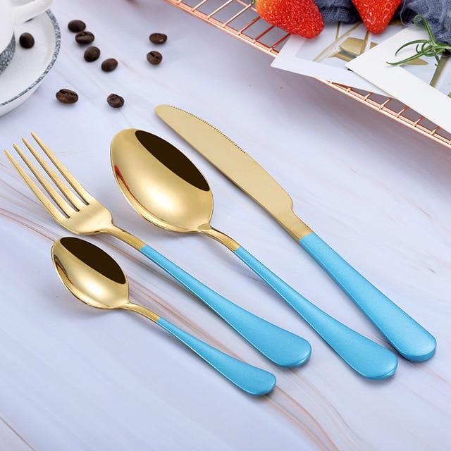 Multi-Colors Rainbow Cutlery Set Dinnerware