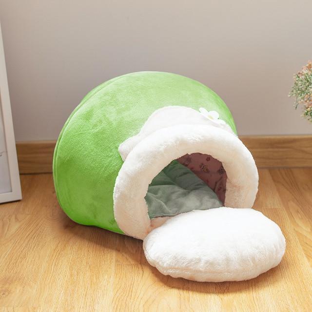 Winter Warm Plush Soft Cat Bed Portable Foldable