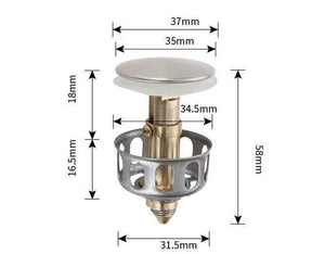 Universal wash basin bounce drain filter