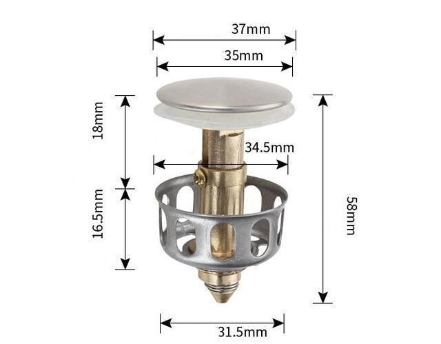 Universal wash basin bounce drain filter