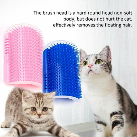 Pet Products For Cats Brush Corner Cat Massage Self Groomer Comb Brush With Catnip Cat rubs the face a tickling comb