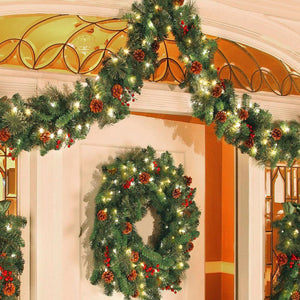 Christmas Garland Wreath Artificial Rattan Garland Christmas