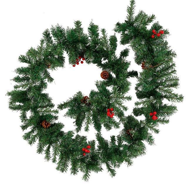 Christmas Garland Wreath Artificial Rattan Garland Christmas