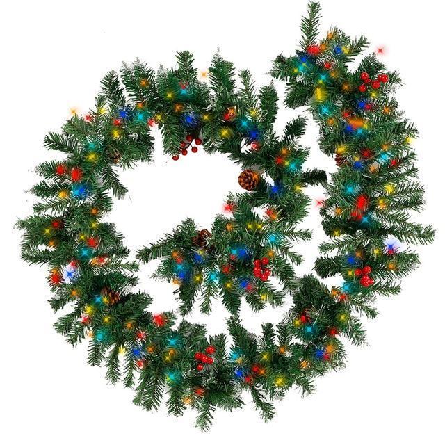 Christmas Garland Wreath Artificial Rattan Garland Christmas