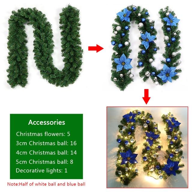 Christmas Garland Wreath Artificial Rattan Garland Christmas