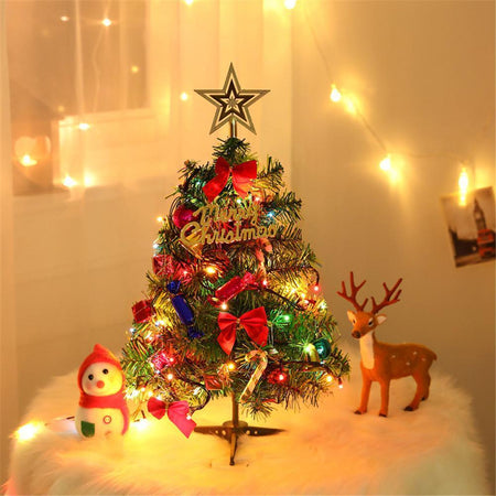 50cm Mini Christmas Tree With Lights Small Accessories